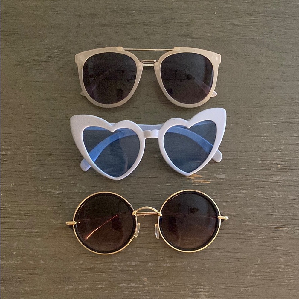 Lot Sunglasses Set - Black, Blue, Gold NWOT